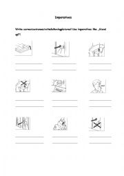 English Worksheet: Imperatives