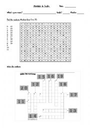 English Worksheet: Numbers