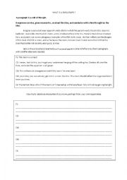 English Worksheet: Jane schaffer writing scaffold for introducing idea of schaffer format