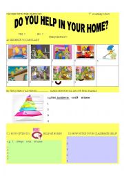 English Worksheet: CHORES WITH THE SIMPSONS