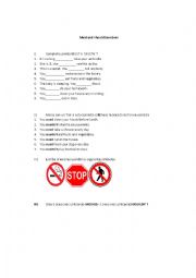English Worksheet: must - should 