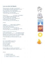 English Worksheet: Love runs out by One Republic