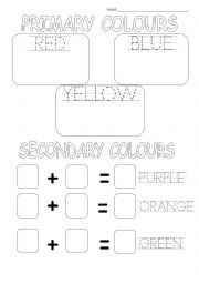 Primary and Secondary colours