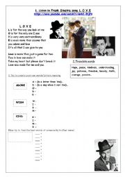 English Worksheet: Frank Sinatra  L.O.V.E