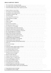 English Worksheet: passive_voice_special_cases_advance