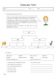 English Worksheet: Henrys family