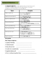 compound adjectives worksheet