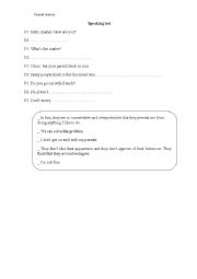 English Worksheet: pocket money