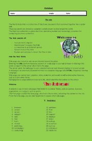 English Worksheet: The Web