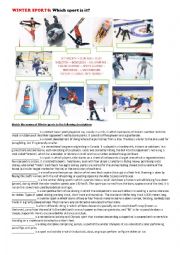 English Worksheet: Winter sports 