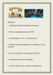 English Worksheet: FUTURAMA (1st Episode)