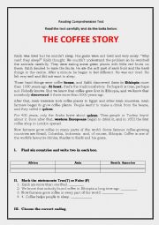 English Worksheet: Coffee story