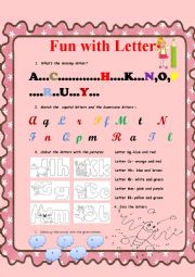 English Worksheet: Fun with letters