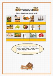 English Worksheet: thanksgiving