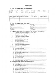 English Worksheet: Past Simple 