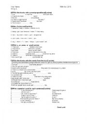 English Worksheet: Quiz