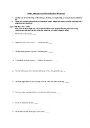 English Worksheet: Figurative Language