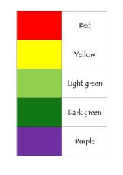 English Worksheet: Colours memory game