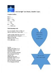 English Worksheet: Feel the light by Jennifer Lopez