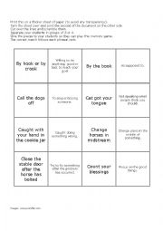 English Worksheet: Memory Game 8