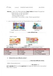 English Worksheet: SHARING FAMILY ROLES