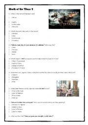 Wrath of the Titans 2 - Quiz