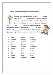 vocabulary and grammar for elementary students