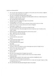 English Worksheet: Anglo saxon 