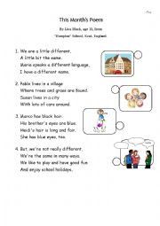 English Worksheet: Same and Different