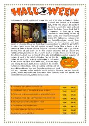 English Worksheet: Halloween