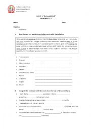 English Worksheet: Teens problems