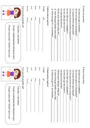 English Worksheet: REVISION