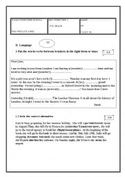 English Worksheet: lets review