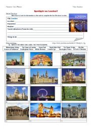 English Worksheet: A Tour to London