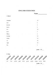 English Worksheet: English exercises 