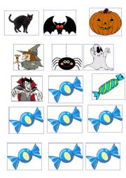 English Worksheet: TRICK OR TREAT GAME - 2nd PART- pictures