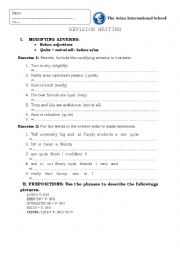 English Worksheet: Review Writing A Personal Profile