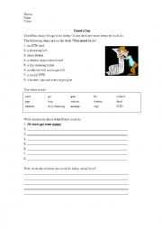 English Worksheet: Use of must 
