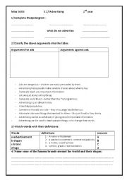 English Worksheet: ADS