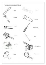 English Worksheet: Carpenters workshop