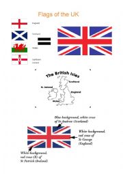 English Worksheet: United Kingdom Flag - meaning and color