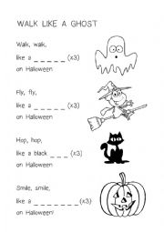 English Worksheet: Walk like a ghost