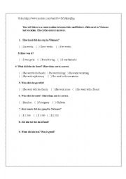 English Worksheet: Listening (Past Simple)