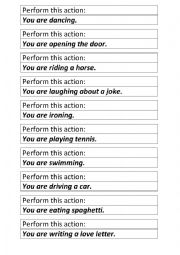 English Worksheet: What is he/she doing? Present Progressive activity