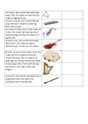 English Worksheet: musical Instruments