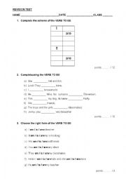 English Worksheet: revision exercises