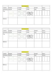 English Worksheet: GREAT BRITAIN+ FRANCE Countries Nationalities Flags and Emblems