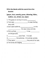 English Worksheet: fun way to learn english