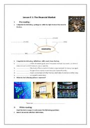 English Worksheet: the financial market