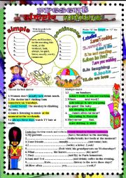English Worksheet: present simple-continuous